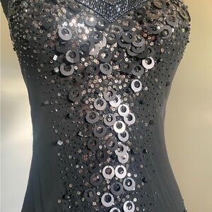 Vintage 90’s 100% Silk Dress Silk Slip Dress Beaded Raindrop Tiered Fairy Prom